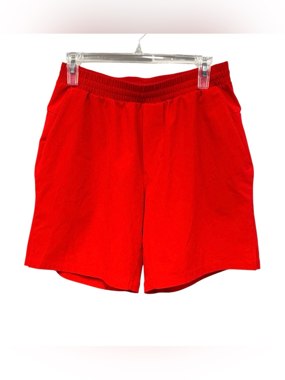 lululemon athletica Men's Red Athletic Elastic-Waist Shorts Medium